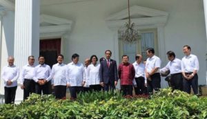Foto Berasama Menteri Baru Produk Reshuffle Kabinet Kerja Jilid II/Foto via detik