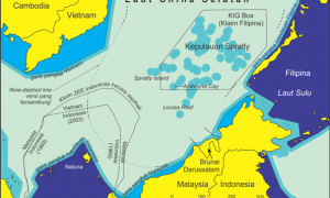 Peta Laut China Selatan/Foto Istimewa/Nusantaranews