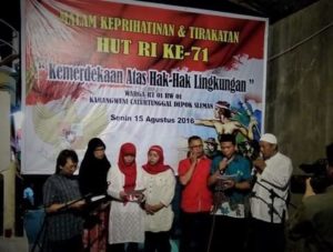 Petisi Warga Tolak Pembangunan, Warnai Peringatan HUT RI ke 71 di Karangwuni Yogyakarta