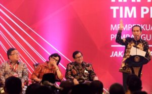 Presiden Jokowi memberi arahan pada Rakornas VII TPID Tahun 2016, di Hotel Grand Sahid Jaya, Jakarta, Kamis (4/8)/Foto: Humas Setkab/Jay