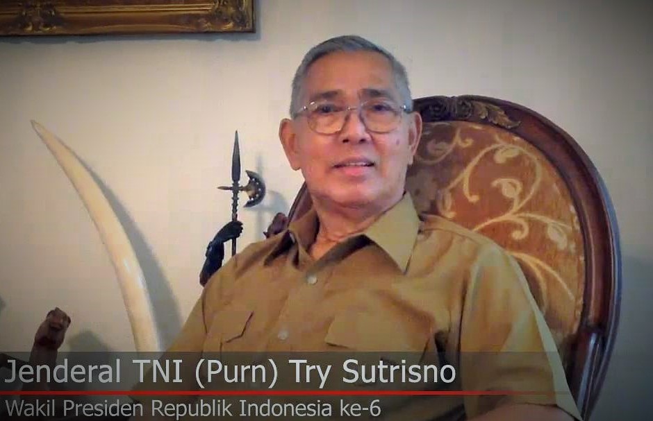 Wakil Presiden Republik Indonesia (RI) ke-6, Jenderal TNI (Purn) Try Sutrisno/Foto nusantaranews via youtube