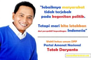 Wakil ketua umum DPP Partai Amanat Nasional Totok Daryanto/Foto ilustrasi nusantaranews