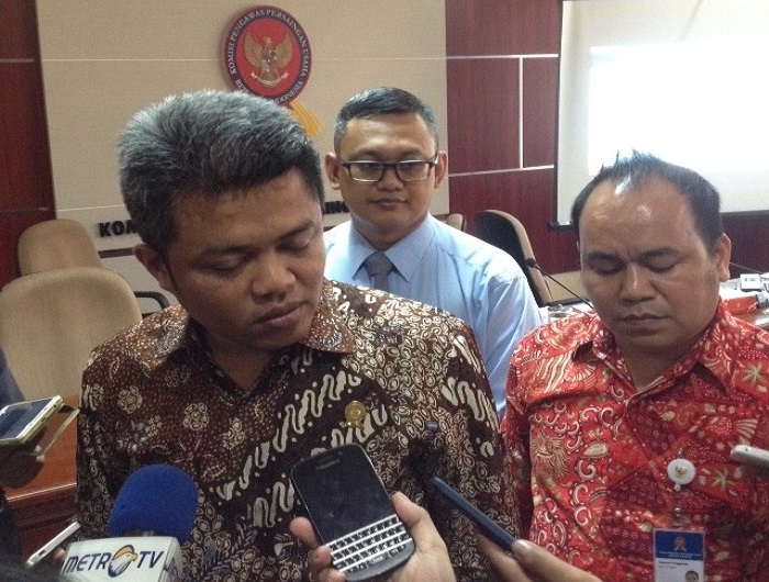 Ketua KPPU Syarkawi Rauf beserta jajarannya/ Foto Deni
