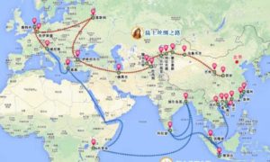 peta jalur sutra dan jalur sutra maritim China (Istimewa)