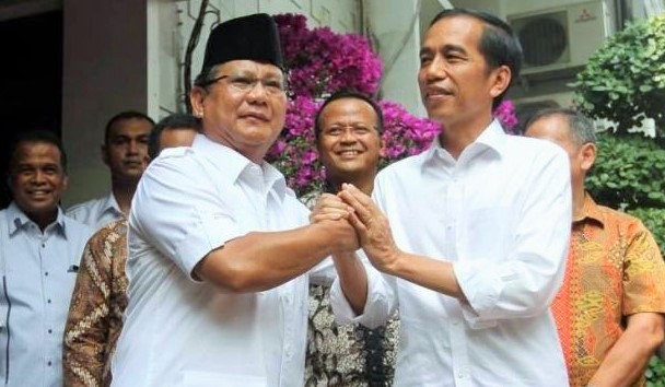 Pertemuan Jokowi dengan Prabowo di Jalan Kertanegara, Jakarta Selatan, Jumat (17/10/2014)/Foto: Dok. Kompas.com