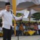 Menaker M. Hanif Dhakiri saat berpidato di acara Apel Akbar Hari Santri Nasional di Riau, Kamis (6/10)/Foto: Dok. Kemnaker