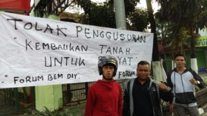 Pajangan Posters di Sekitar Rute Perlintasan Presiden di Jogja/Foto nusantaranews