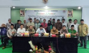 Seminar Nasional dengan tema "Konsolidasi Demokrasi Indonesia Yang Berkeadaban Dalam Perspektif Pemuda Islam" oleh MPII/Foto: Dok. MPII