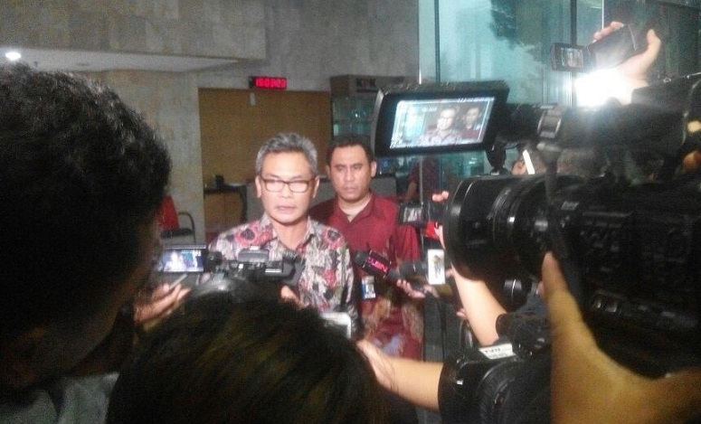 Juru Bicara Presiden RI Johan Budi menyambangi Gedung Komisi Pemberantasan Korupsi (KPK), Jumat (11/11)/Foto Fadilah / Nusantaranews