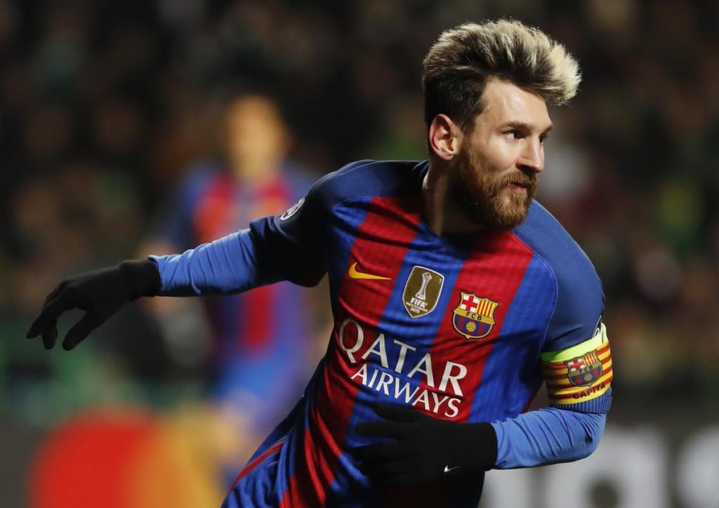 Mega Bintang Barcelona Leonel Messi Lakukan Selebrasi. (Foto Dok. Leo Messi)
