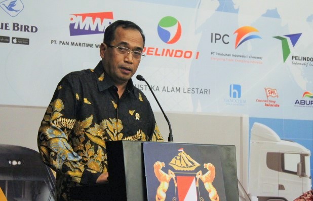 Menteri Perhubungan RI Budi Karya Sumadi saat Rapat Kerja Kadin di Graha Niaga, Jakarta, Rabu (16/11/2016)/Foto Andika / NUSANTARAnews