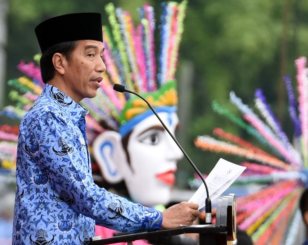Presiden Joko Widodo atau Jokowi mengapresiasi peringatan HUT ke-45 KORPRI. Foto Dok. Setkab