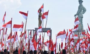 Puluhan Ribu Bendera Merah Putih di Kibarkan. Foto Ilustrasi/IST