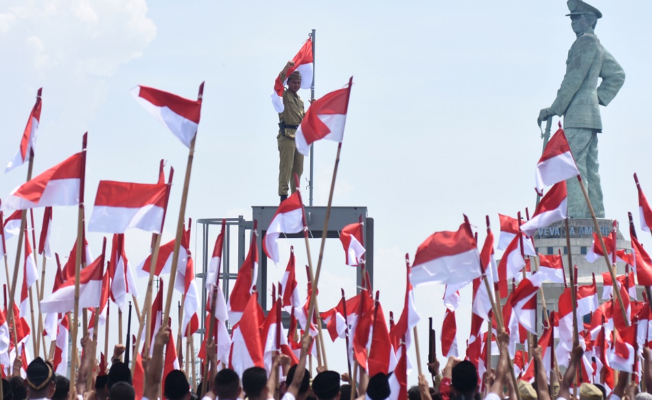 Puluhan Ribu Bendera Merah Putih di Kibarkan. Foto Ilustrasi/IST