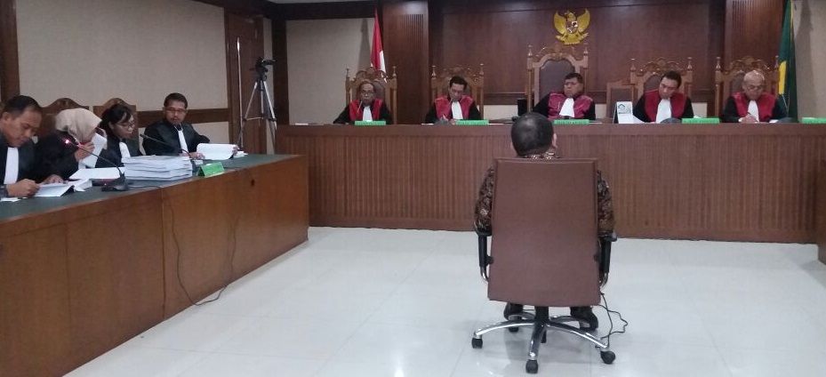 Sidang Mantan Ketua Kamar Dagang dan Industri (Kadin) Jawa Timur La Nyalla Mattalitti. Foto Fadhilah/Nusantaranews