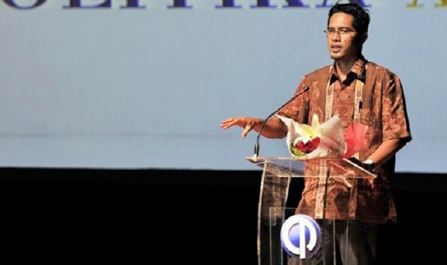 Febri Diansyah saat menerima penghargaan tahun 2012/Foto: Dok. Tempo