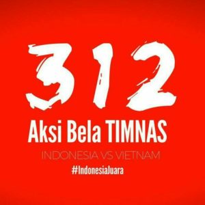 Ilustrasi Aksi bela Tiimnas 312, indonesia vs timnas. Foto IST