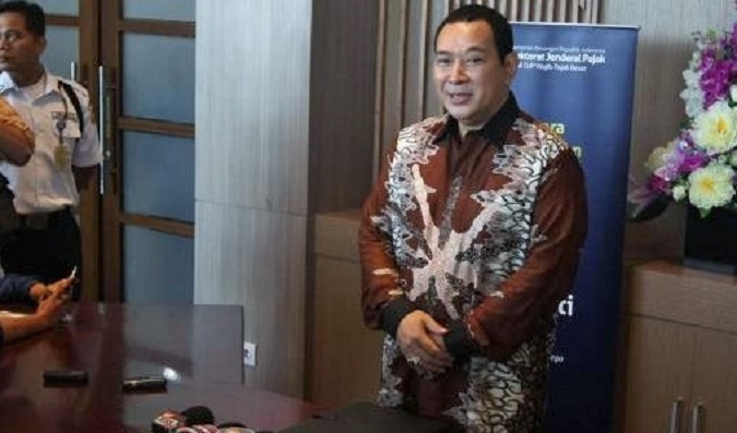 Tommy Soeharto saat menjawab pertanyaan wartawan di Kanwil Wajib Pajak Besar Gedung Sudirman, Jakarta, Kamis (15/9/2016)/Foto: Dok. Kompas.com