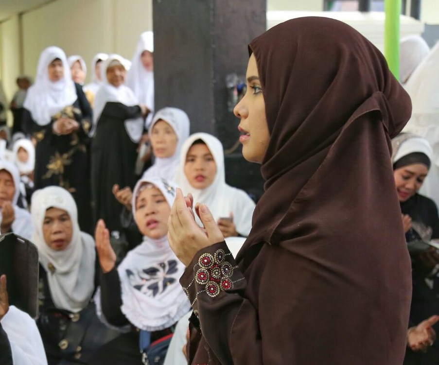 Annisa Pohon saat hadiri acara Bersama muslimat NU di Jakut. Foto Dok. @AnnisaPohan