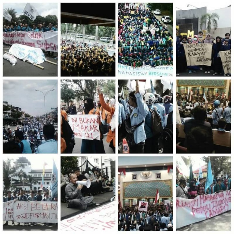 Aksi Bela Rakyat 121/Ilustrasi Foto: Istimewa (BEM SI)