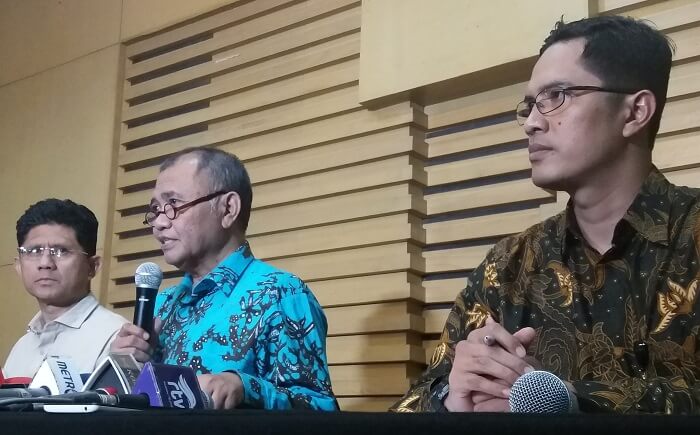 Ketua KPK Agus Rahardjo saat gelar konferensi pers. Foto Fadilah/Nusantaranews