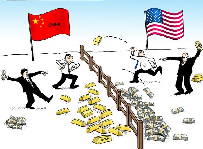 Perang Dangan Cina vs Amerika Serikat. Foto Ilustrasi/Zerohedge