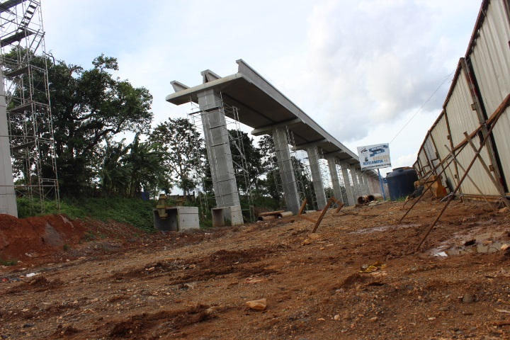 Kondisi Terkini Proyek LRT Cibubur-Cawang/Foto Richrard Andika/ NUSANTARAnews
