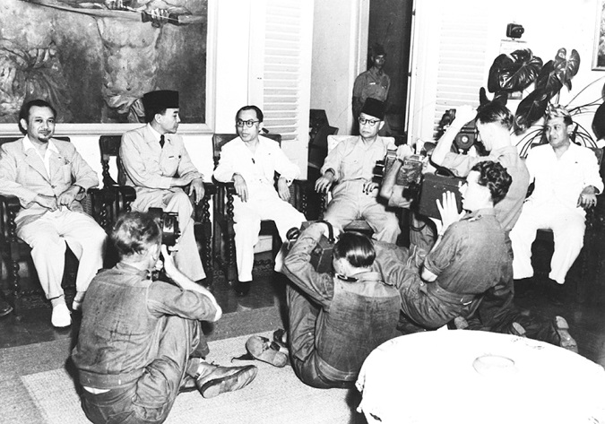 Sukarno saat jumpa pers/Foto: Dok. gahetna.nl