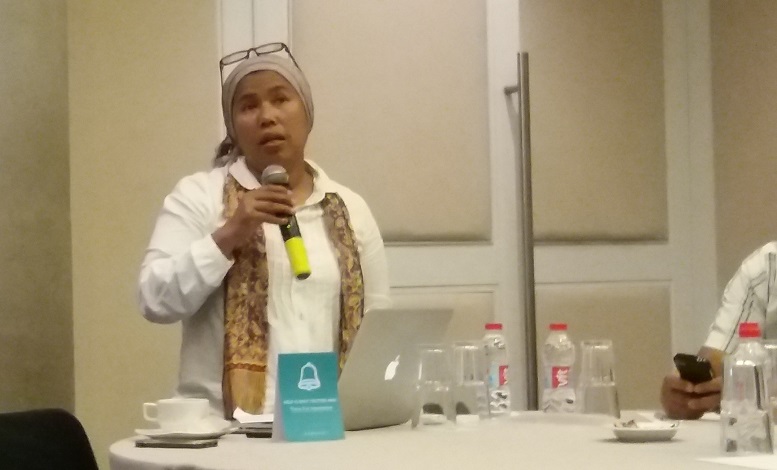 Anggota Jaringan Advokasi Tambang (Jatam), Siti Maemunah/Foto Fadilah/Nusantaranews