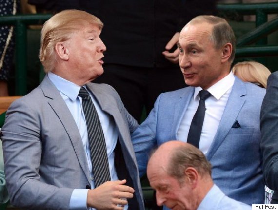 Donald Trump dan Vladimir Putin/Foto via huffpost