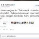 Salah satu tanggapan SBY terhadap pernyataan Antasari /Foto crop via Twitter/NUSANTARAnews