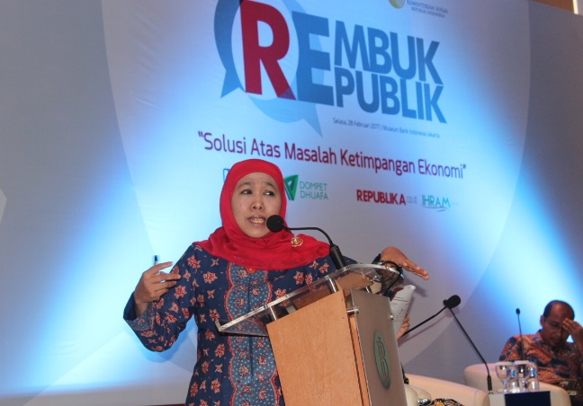 Menteri Sosial Khofifah Indar Parawansa/Foto Andika/Nusantaranews