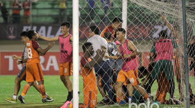 Punggawa Borneo FC Selebrasi Lolos Semi Final/Foto Istimewa