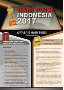 Poster Hari Puisi Indonesia 2017/Ilustrasi Istimewa