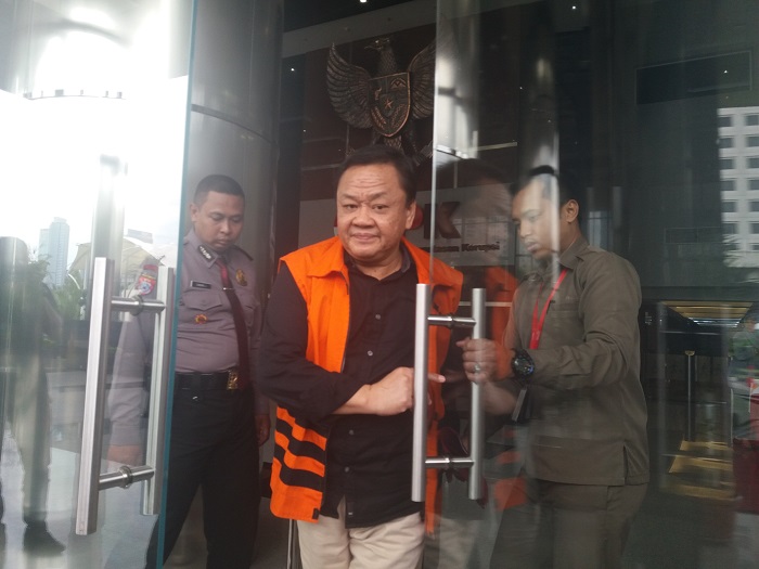 Eko Susilo Hadi (ESH) usai diperiksa di ruangan pemeriksaan KPK/FOto Restu Fadilah / NUSANTARAnews