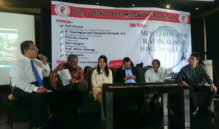 diskusi "Menelaah Potensi Radikalisme Di Pilkada DKI Jakarta" di Cikini, Jakarta Pusat, Senin (20/3/2017)/Foto Ahmad Hatim | NUSANTARAnews