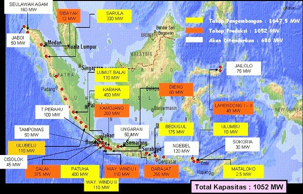 Keberadaan Panas Bumi yang terpasang di Seluruh Indonesia/Ilustrasi: Dok. Chairunisa Boston