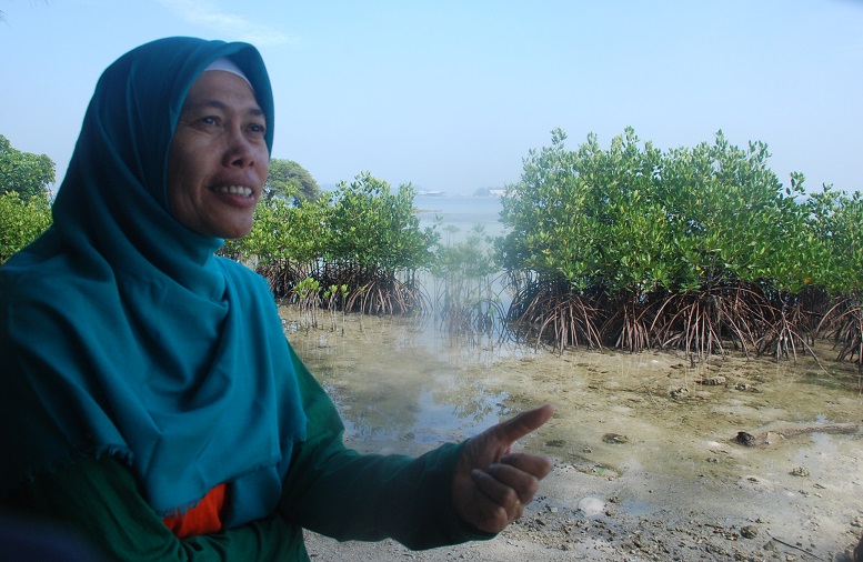 Mahariah (47) berjuang untuk menambah luas area hutan mangrove agar terjadi keseimbahan ekosistem/Foto Dok. Pribadi/Nusantaranews