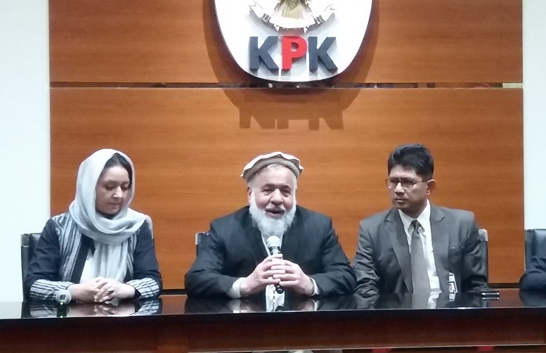 Menteri Kehakiman Afghanistan Tampak Sedang Berbicara (Tengah)/Foto Fadilah/Nusantaranews
