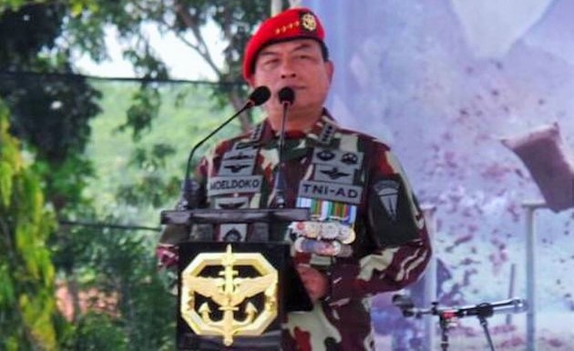 Ketua Umum Himpunan Kerukunan Tani Indonesia (HKTI), Moeldoko. Foto: Bisnis Keuangan - Kompas