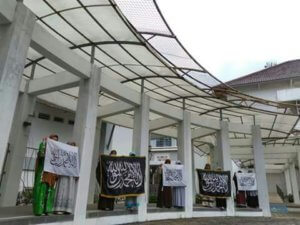 Aksi HTI di UIN Sunan Kalijaga Yogyakarta/Foto Istimewa/Nusantaranews