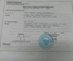 Satgas Advokasi PP Pemuda Muhammadiyah secara resmi sudah melaporkan JPU ke Komjak Terkait Penuntutan Persidangan Penistaan Agama. Foto Dokumentasi Pribadi