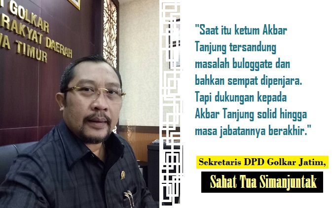Sekretaris DPD Partai Golkar Jatim Sahat Tua Simanjuntak. Foto Tri Wahyudi/ Ilustrasi: By NUSANTARAnews