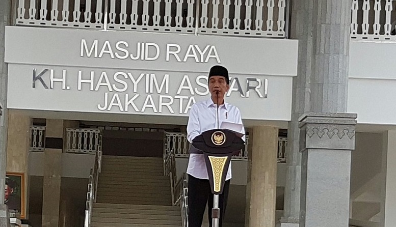 Jokowi resmikan Masjid Hasyim Asy'arie/Foto Istimewa/Nusantaranews
