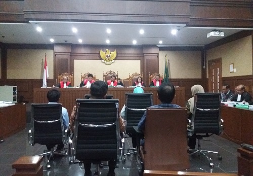 Mantan Kepala Departemen Keuangan PNRI Indri Mardiani bersaksi di sidang lanjutan perkara e-KTP. Foto Restu Fadilah/ NUSANTARAnews