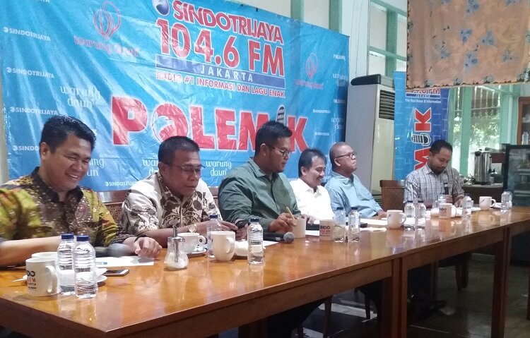 Politikus PDIP, Masinton Pasaribu dalam diskusi publik Sindotrijaya/Foto restu fadilah/Nusantaranews