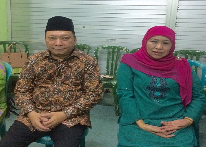 Fandi Utomo dan Khofifah Indar Parawansa. (Foto: Nusantaranews/Tri Wahyudi)