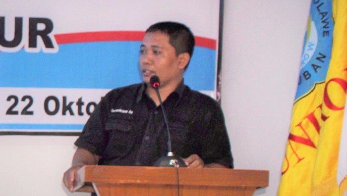 Pengamat Komunikasi Politik asal Universitas Trunojoyo Surokim. Foto Tri Wahyudi/ NusantaraNews.co