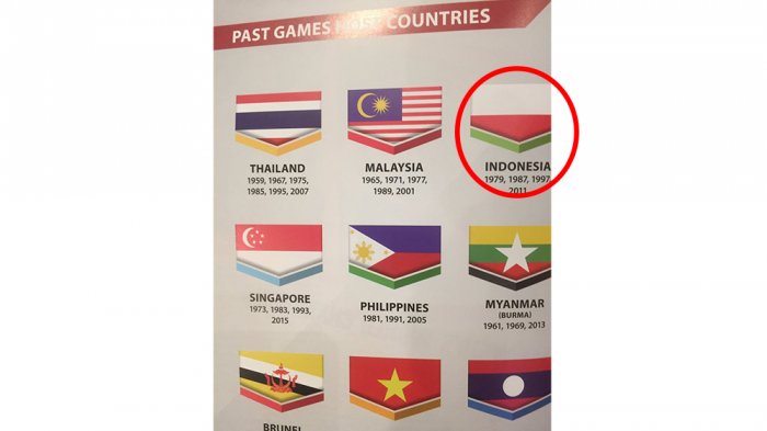 Logo Bendera pada Buku Panduan Sea Games 2017 Foto Istimewa Nusantaranews