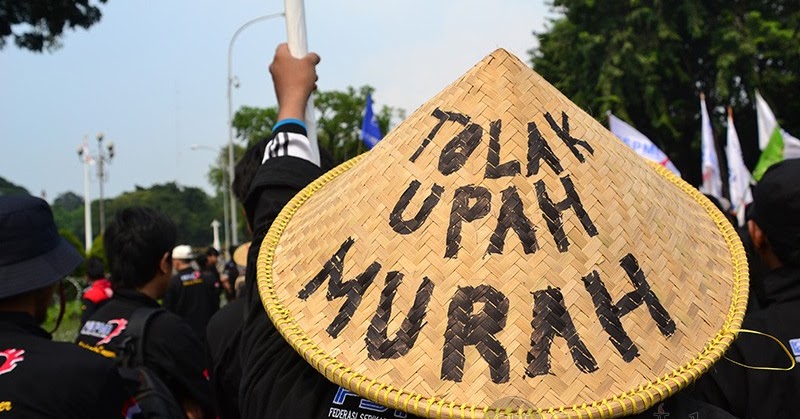 Tolak Upah Murah/Foto via infobrekingnews/Nusantaranews